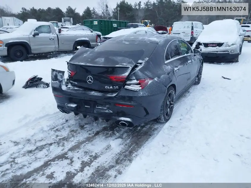 W1K5J5BB1MN163074 2021 Mercedes-Benz Amg Cla 35 Coupe 4Matic