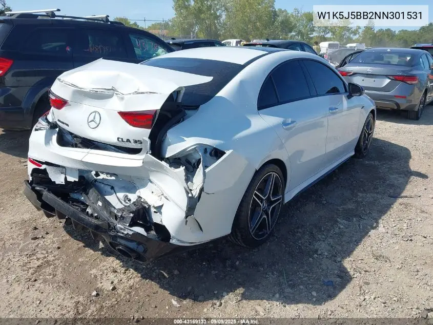 W1K5J5BB2NN301531 2022 Mercedes-Benz Amg Cla 35 4Matic