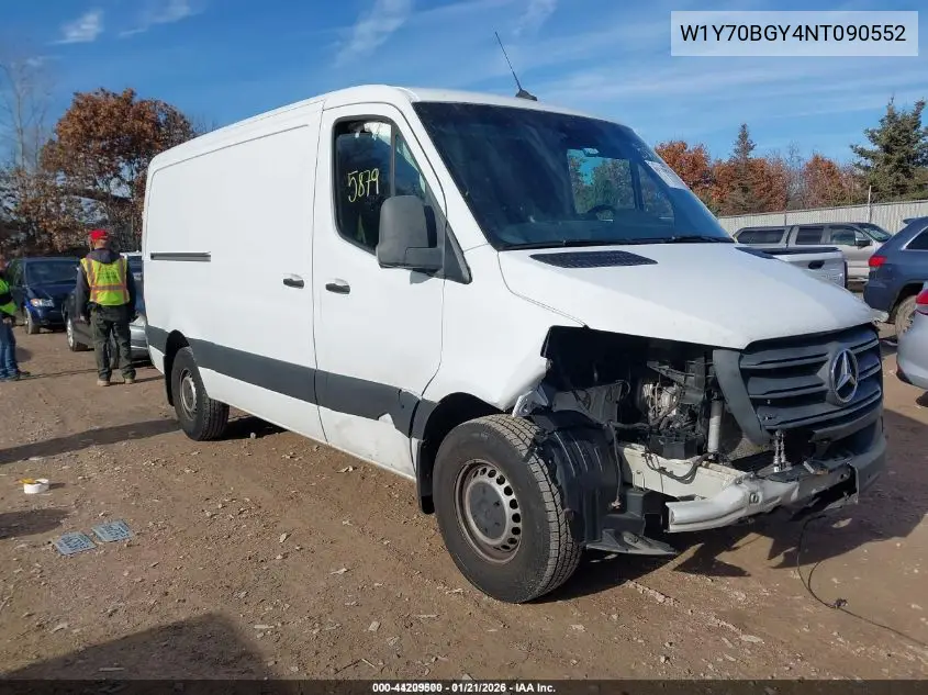 W1Y70BGY4NT090552 2022 Mercedes-Benz Sprinter 1500 Standard Roof I4