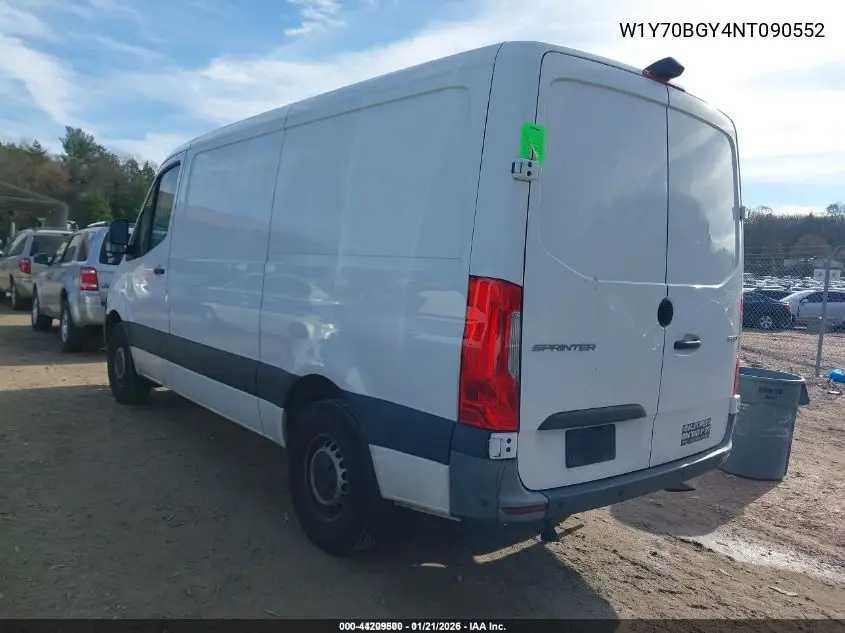 W1Y70BGY4NT090552 2022 Mercedes-Benz Sprinter 1500 Standard Roof I4