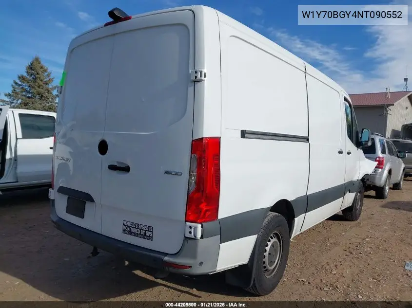W1Y70BGY4NT090552 2022 Mercedes-Benz Sprinter 1500 Standard Roof I4