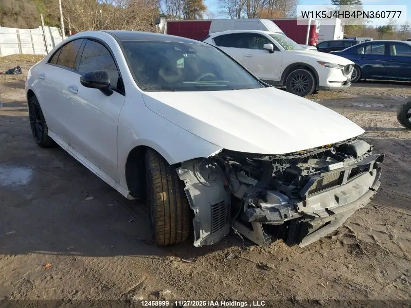 W1K5J4HB4PN360777 2023 Mercedes-Benz Cla 250 Coupe 4Matic