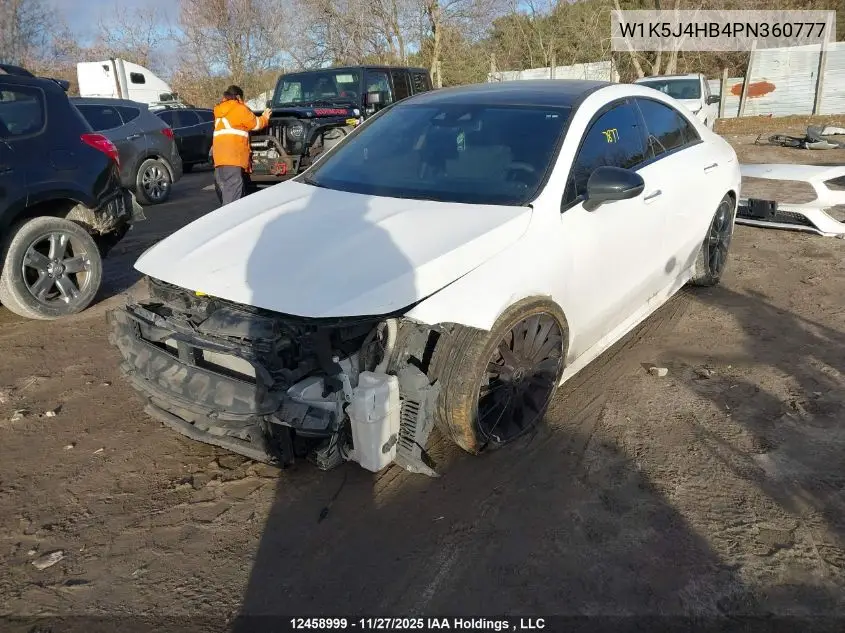W1K5J4HB4PN360777 2023 Mercedes-Benz Cla 250 Coupe 4Matic