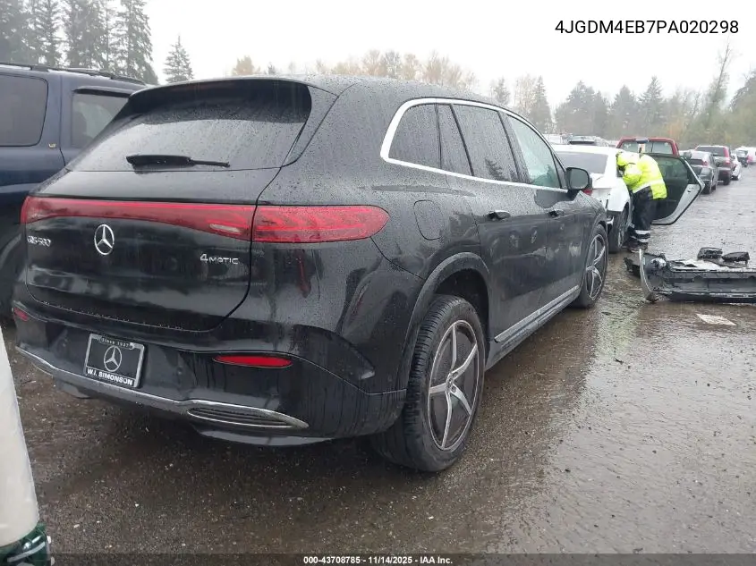 4JGDM4EB7PA020298 2023 Mercedes-Benz Eqs 580 Suv 4Matic