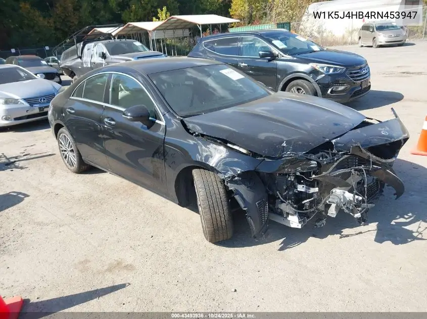 W1K5J4HB4RN453947 2024 Mercedes-Benz Cla 250 Coupe 4Matic