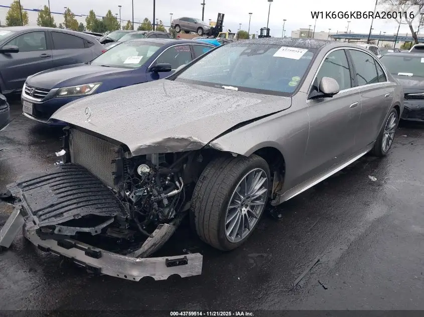 W1K6G6KB6RA260116 2024 Mercedes-Benz S 580E 4Matic