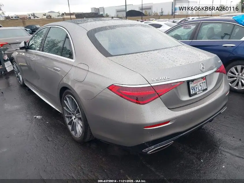 W1K6G6KB6RA260116 2024 Mercedes-Benz S 580E 4Matic