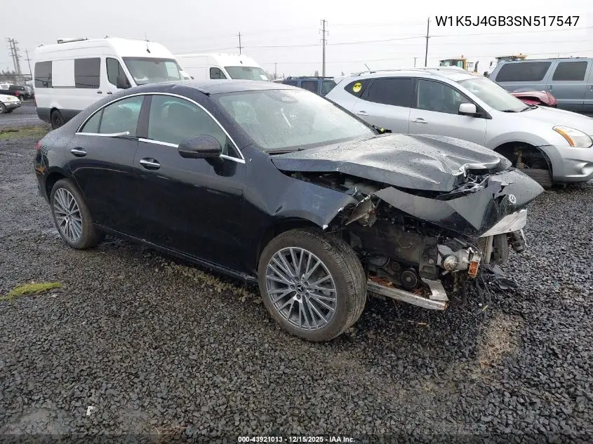 W1K5J4GB3SN517547 2025 Mercedes-Benz Cla 250 Coupe