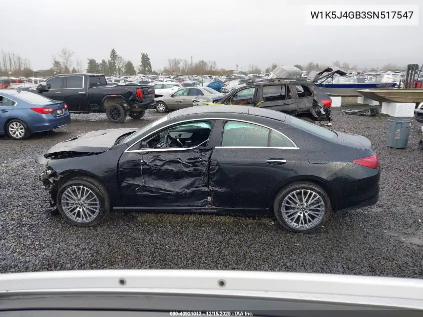 W1K5J4GB3SN517547 2025 Mercedes-Benz Cla 250 Coupe