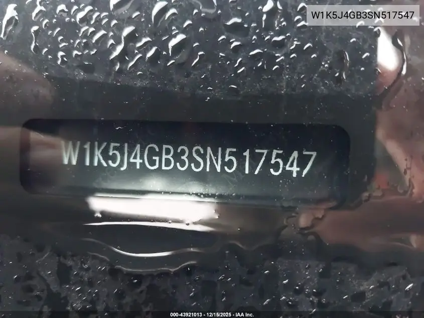 W1K5J4GB3SN517547 2025 Mercedes-Benz Cla 250 Coupe
