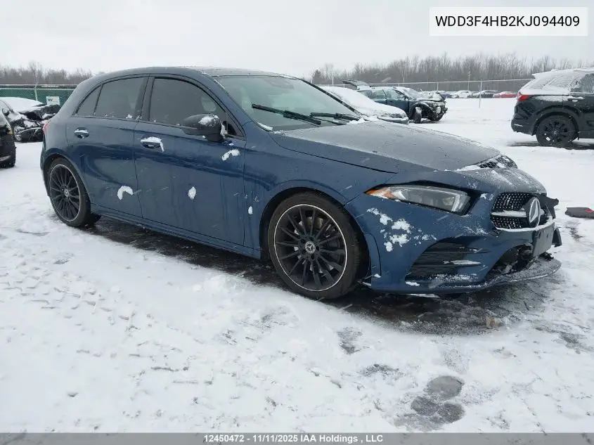 WDD3F4HB2KJ094409 2019 Mercedes-Benz A 250 4Matic