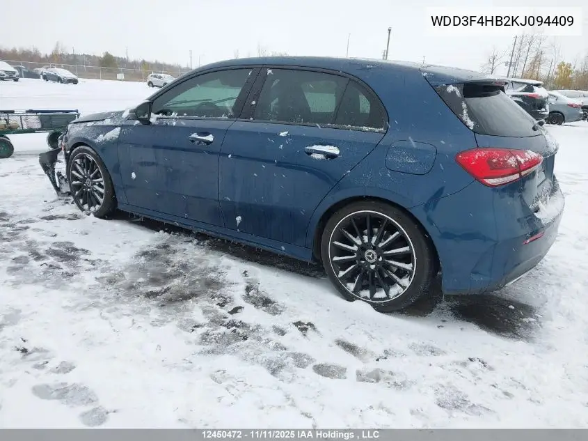 WDD3F4HB2KJ094409 2019 Mercedes-Benz A 250 4Matic