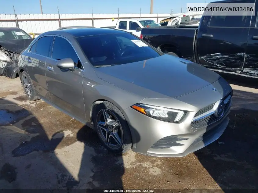 WDD3G4EB6KW033486 2019 Mercedes-Benz A 220