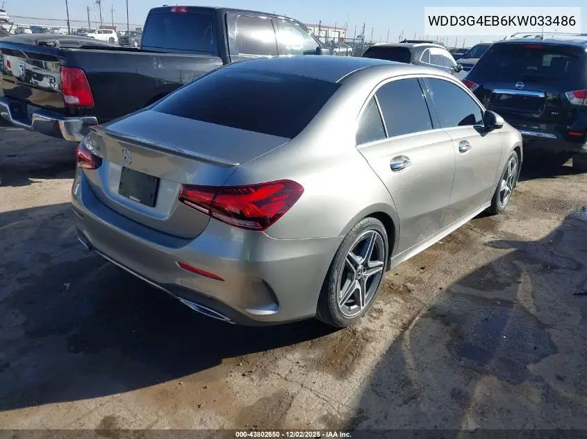 WDD3G4EB6KW033486 2019 Mercedes-Benz A 220
