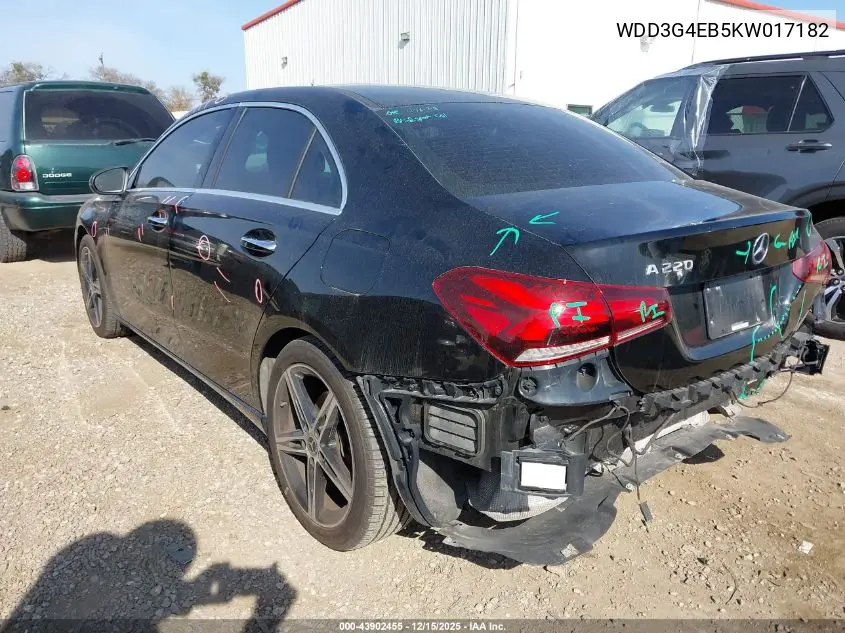 WDD3G4EB5KW017182 2019 Mercedes-Benz A 220