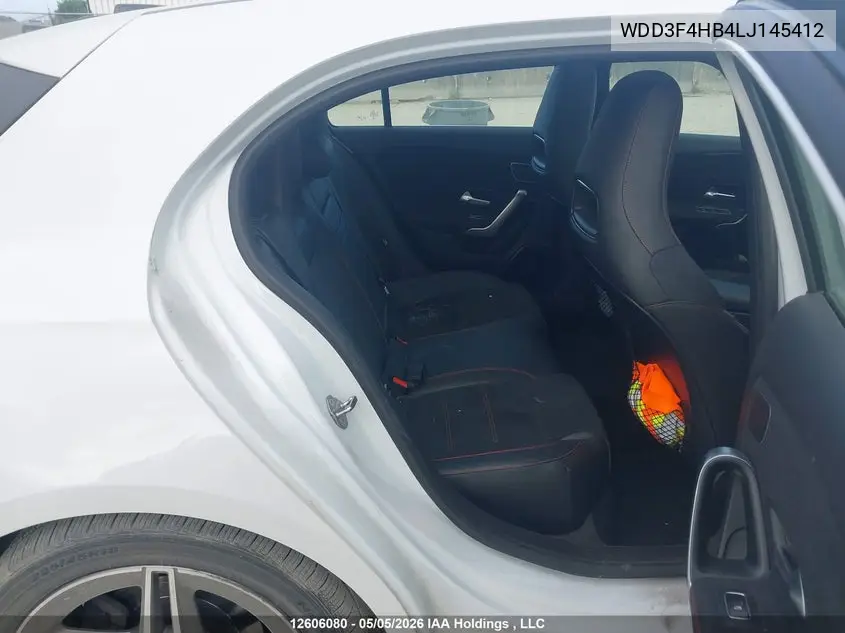 2020 Mercedes-Benz A 250 4Matic VIN: WDD3F4HB4LJ145412 Lot: 12606080