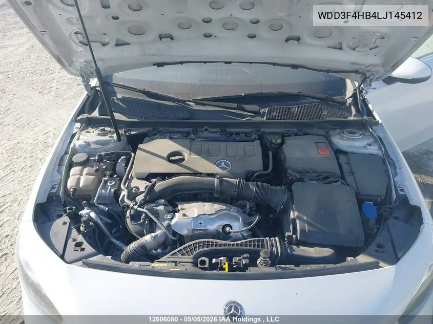 2020 Mercedes-Benz A 250 4Matic VIN: WDD3F4HB4LJ145412 Lot: 12606080