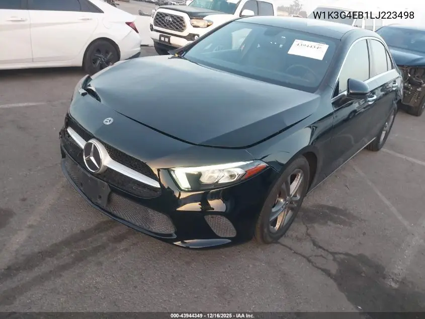 W1K3G4EB1LJ223498 2020 Mercedes-Benz A 220