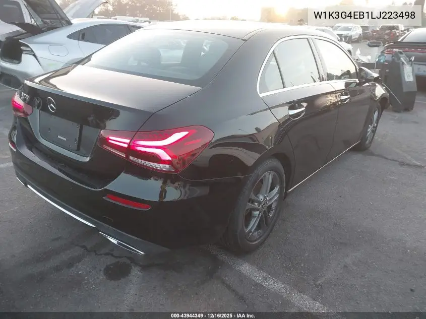 W1K3G4EB1LJ223498 2020 Mercedes-Benz A 220