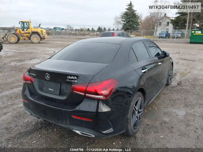 W1K3G4FB8MJ319497 2021 Mercedes-Benz A 220 4Matic