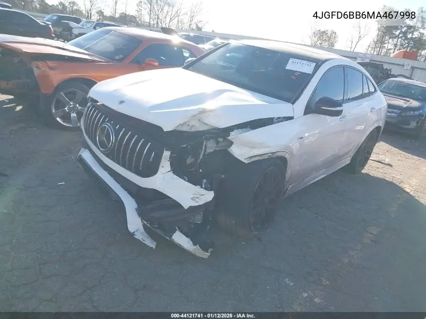 2021 Mercedes-Benz Amg Gle 53 Coupe 4Matic VIN: 4JGFD6BB6MA467998 Lot: 44121741
