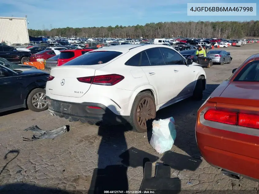 2021 Mercedes-Benz Amg Gle 53 Coupe 4Matic VIN: 4JGFD6BB6MA467998 Lot: 44121741