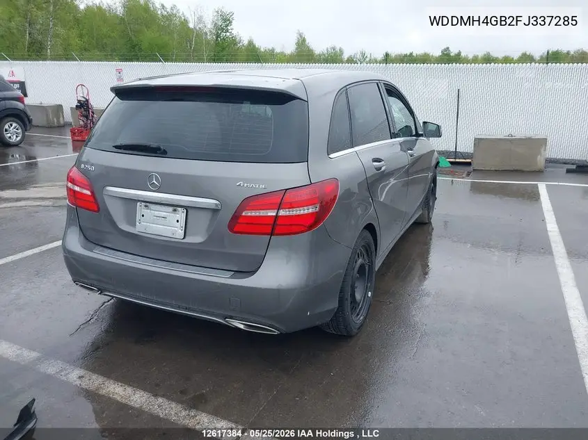 2015 Mercedes-Benz B 250 4Matic Sports Tourer VIN: WDDMH4GB2FJ337285 Lot: 12617384