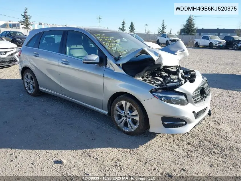 WDDMH4GB6KJ520375 2019 Mercedes-Benz B 250 4Matic Sports Tourer