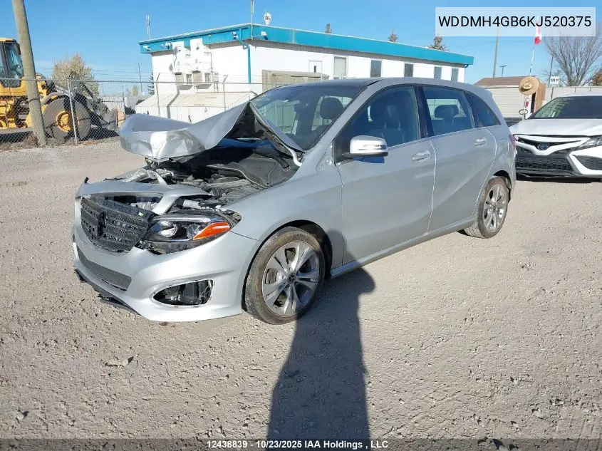 WDDMH4GB6KJ520375 2019 Mercedes-Benz B 250 4Matic Sports Tourer