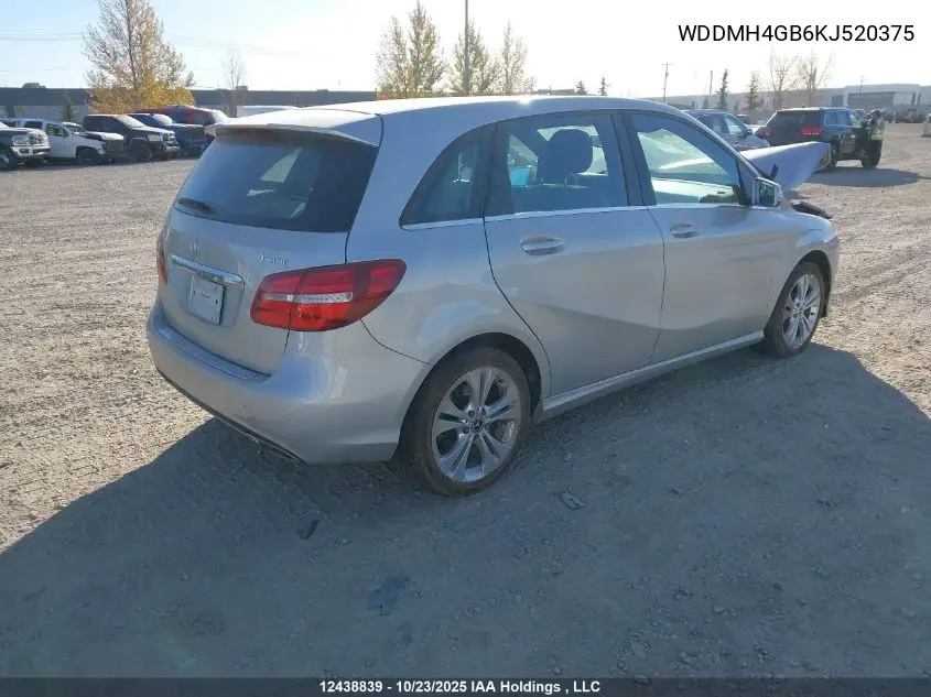 WDDMH4GB6KJ520375 2019 Mercedes-Benz B 250 4Matic Sports Tourer