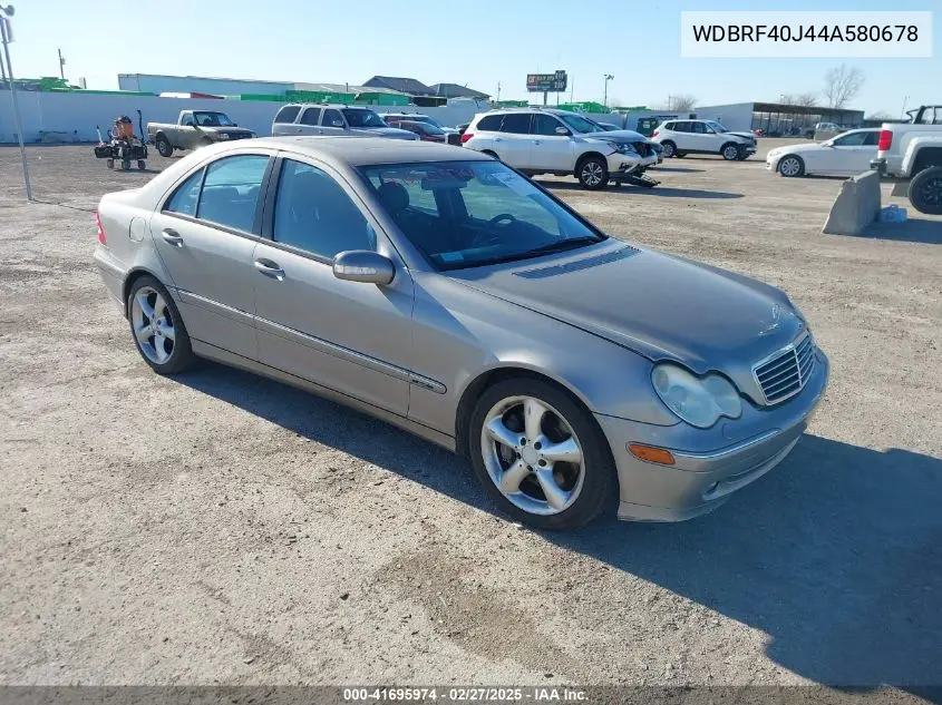 2004 Mercedes-Benz C 230 VIN: WDBRF40J44A580678 Lot: 41695974