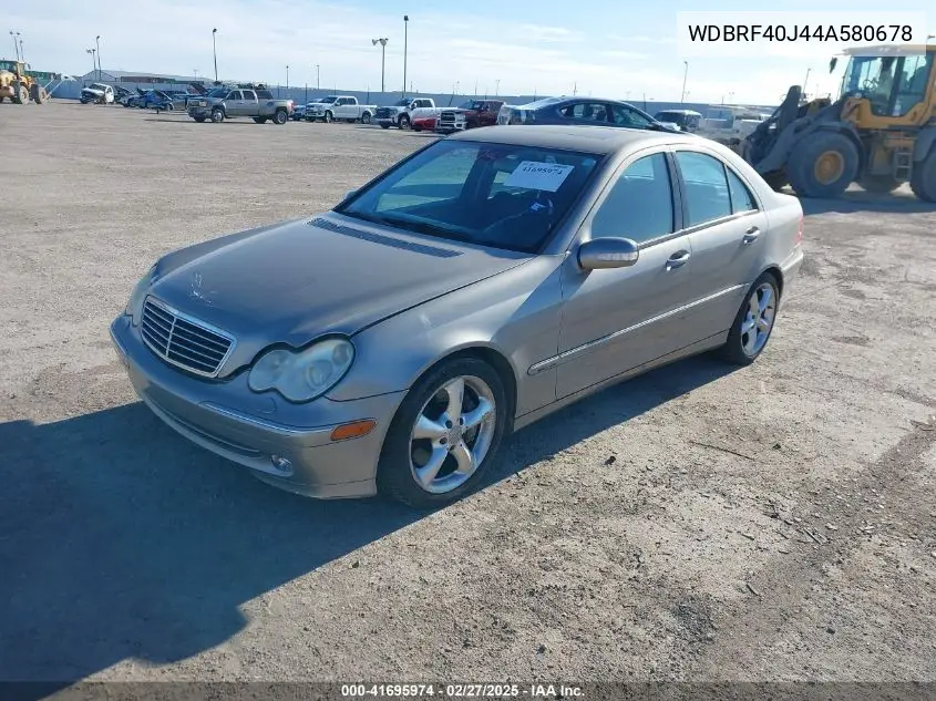 2004 Mercedes-Benz C 230 VIN: WDBRF40J44A580678 Lot: 41695974