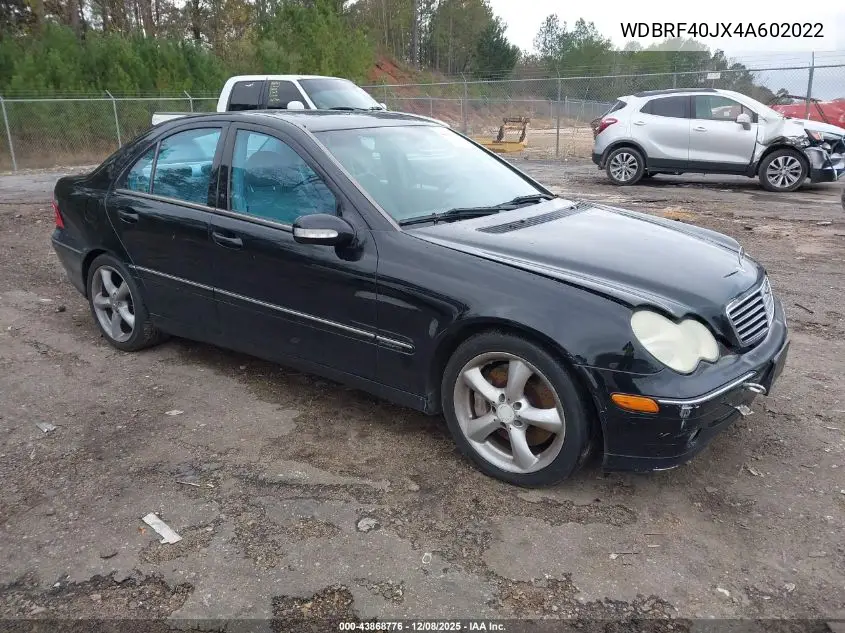 WDBRF40JX4A602022 2004 Mercedes-Benz C 230 Kompressor Sport/Sport