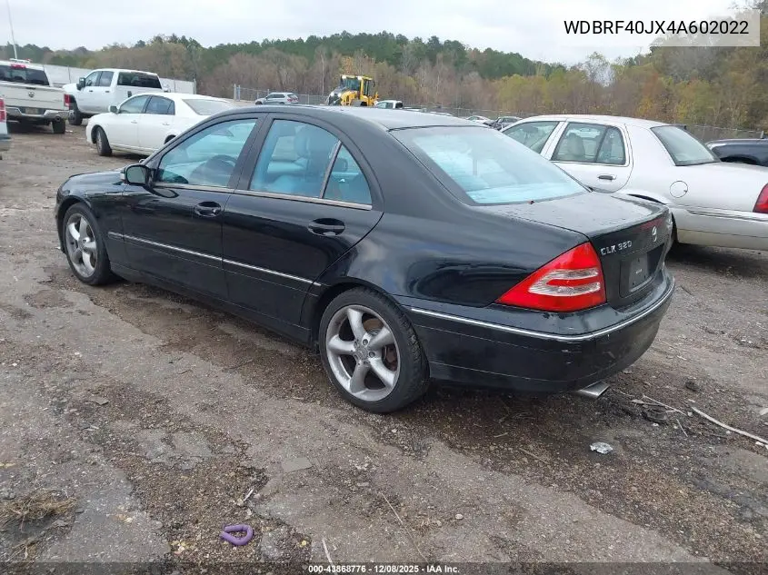 WDBRF40JX4A602022 2004 Mercedes-Benz C 230 Kompressor Sport/Sport