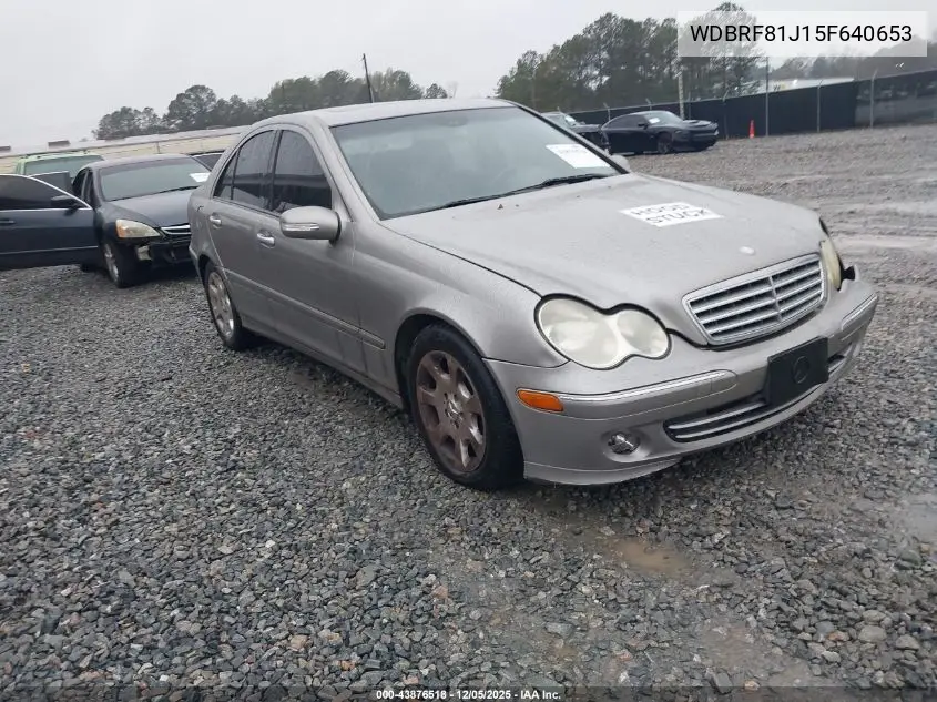WDBRF81J15F640653 2005 Mercedes-Benz C 240 Luxury 4Matic
