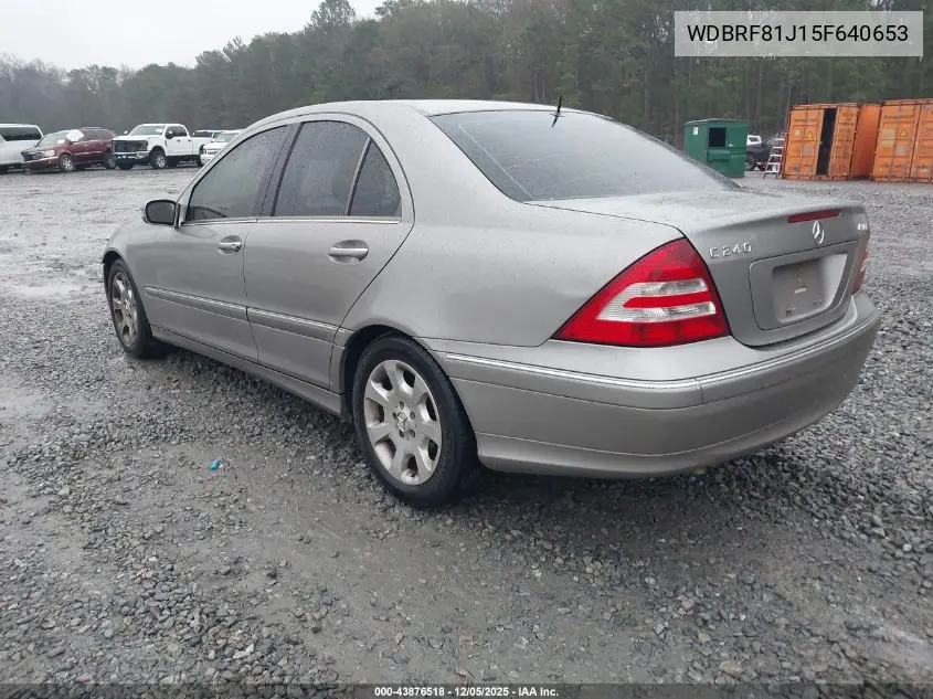 WDBRF81J15F640653 2005 Mercedes-Benz C 240 Luxury 4Matic