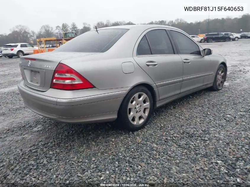 WDBRF81J15F640653 2005 Mercedes-Benz C 240 Luxury 4Matic