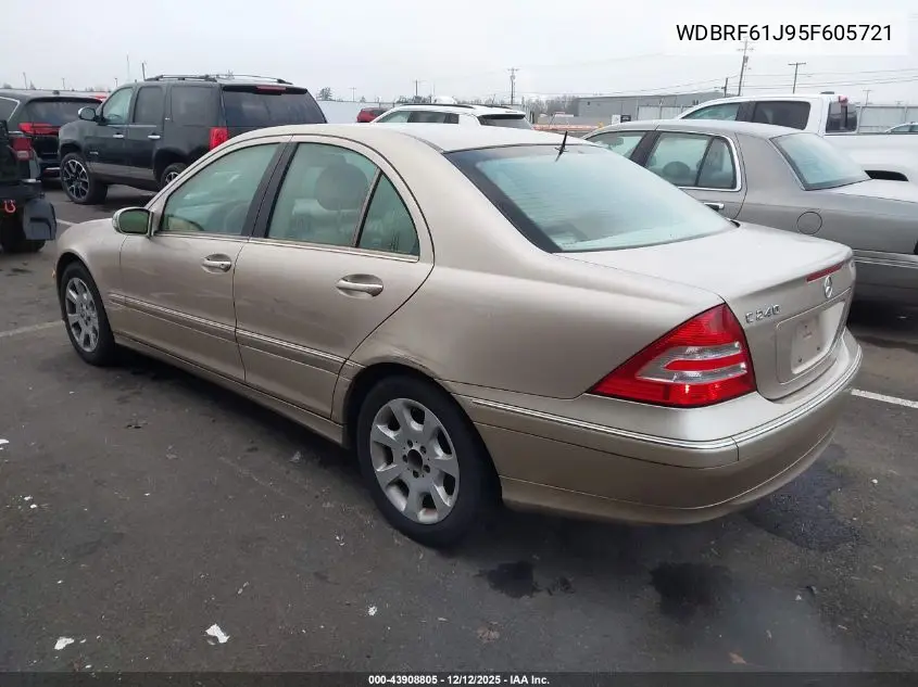 WDBRF61J95F605721 2005 Mercedes-Benz C 240 Luxury