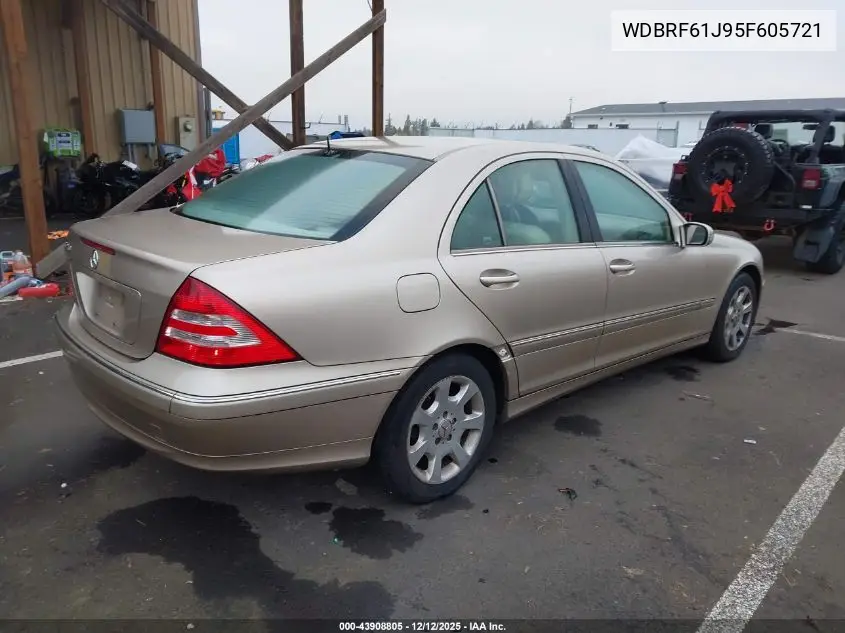 WDBRF61J95F605721 2005 Mercedes-Benz C 240 Luxury