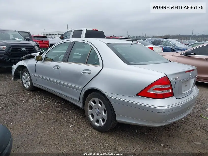 WDBRF54H16A836176 2006 Mercedes-Benz C 280 Luxury