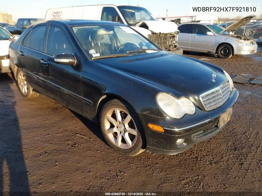 WDBRF92HX7F921810 2007 Mercedes-Benz C 280 Luxury 4Matic