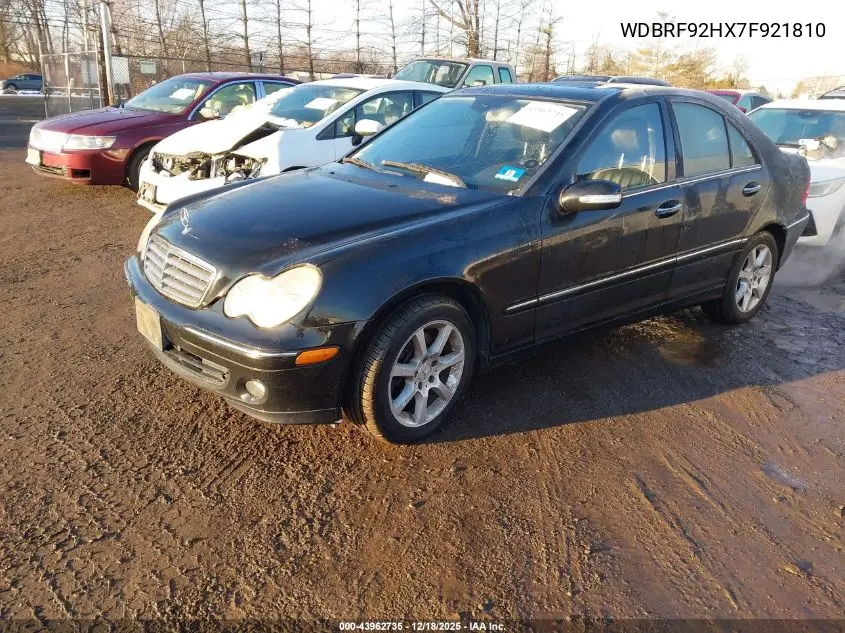 WDBRF92HX7F921810 2007 Mercedes-Benz C 280 Luxury 4Matic