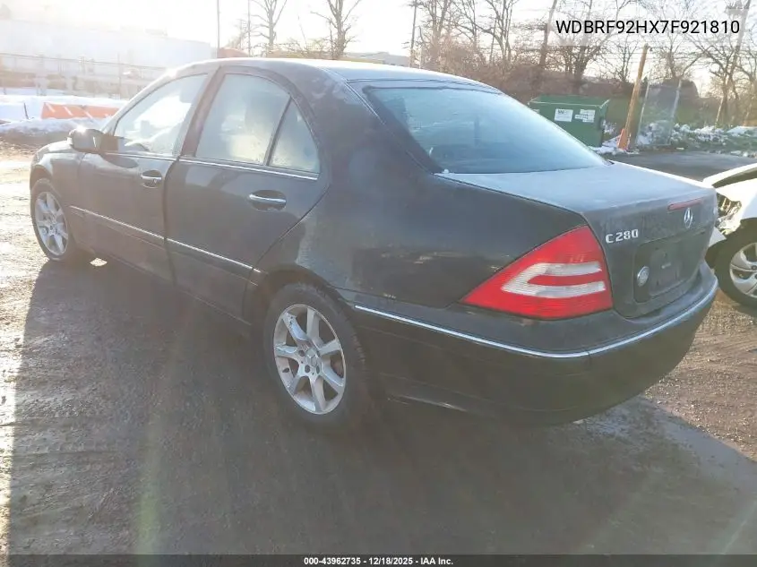 WDBRF92HX7F921810 2007 Mercedes-Benz C 280 Luxury 4Matic