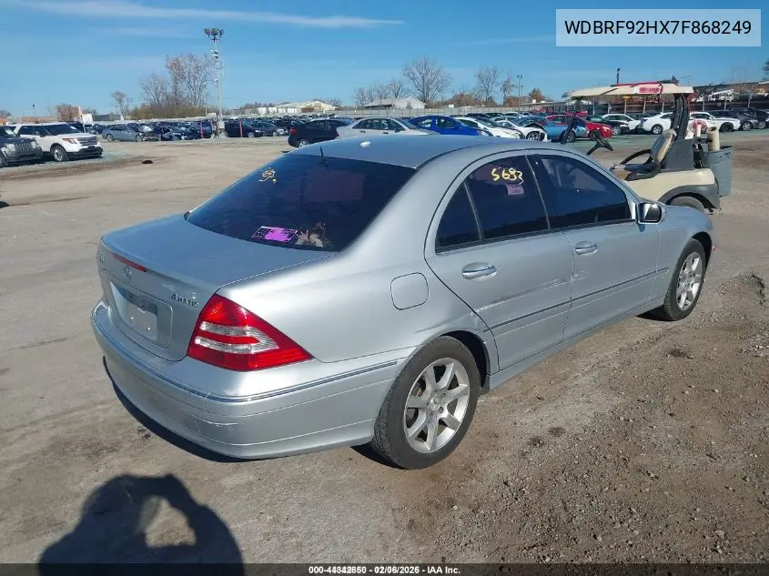 WDBRF92HX7F868249 2007 Mercedes-Benz C 280 Luxury 4Matic