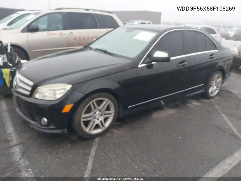 WDDGF56X58F108269 2008 Mercedes-Benz C 350 Sport