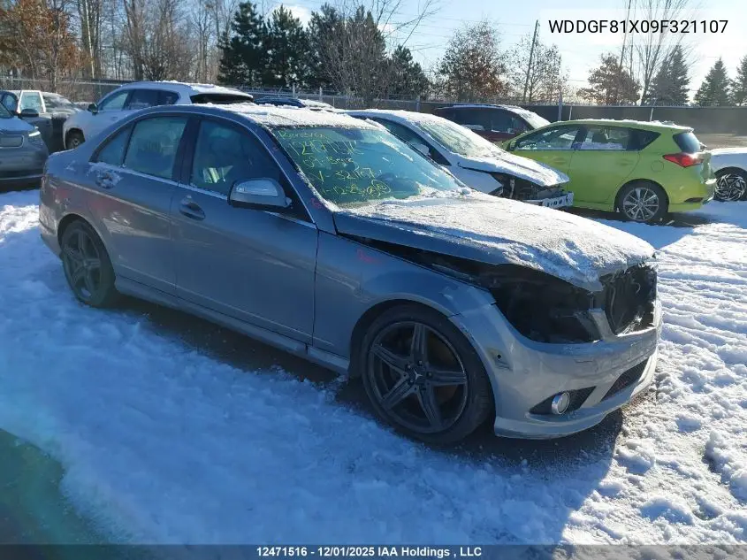 WDDGF81X09F321107 2009 Mercedes-Benz C 300 4Matic