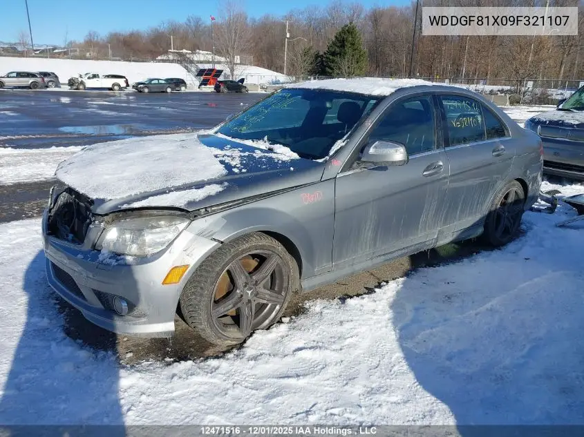 WDDGF81X09F321107 2009 Mercedes-Benz C 300 4Matic