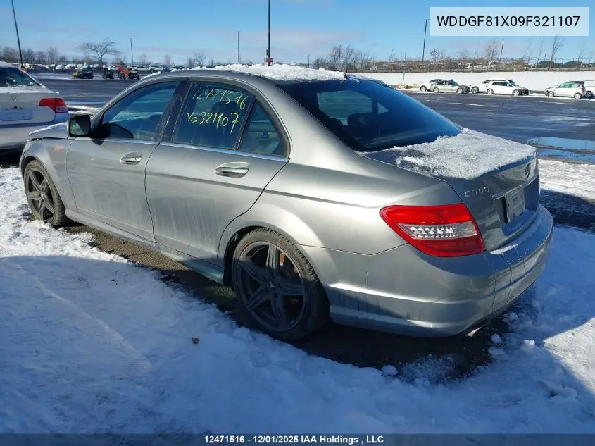 WDDGF81X09F321107 2009 Mercedes-Benz C 300 4Matic