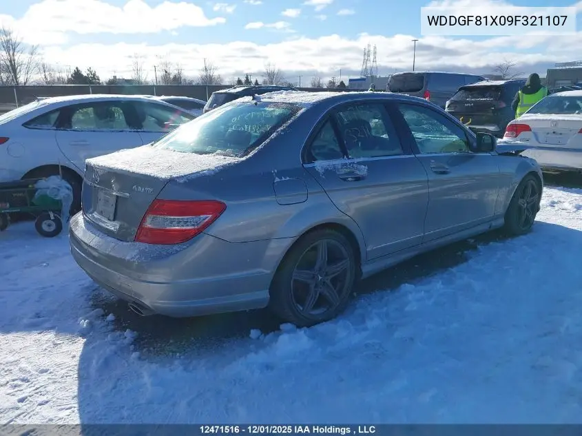 WDDGF81X09F321107 2009 Mercedes-Benz C 300 4Matic