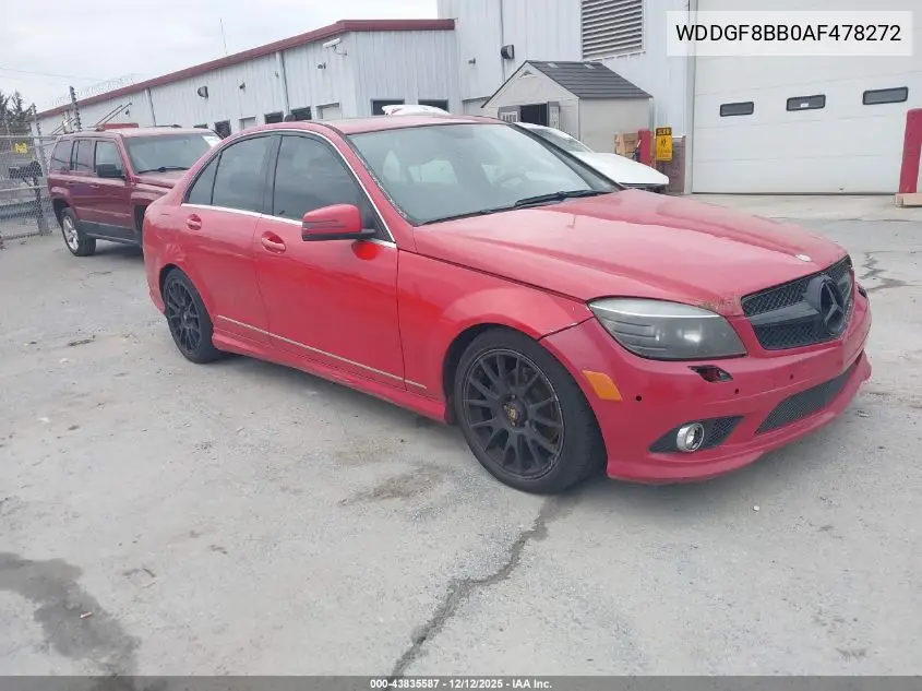 WDDGF8BB0AF478272 2010 Mercedes-Benz C 300 Luxury 4Matic/Sport 4Matic